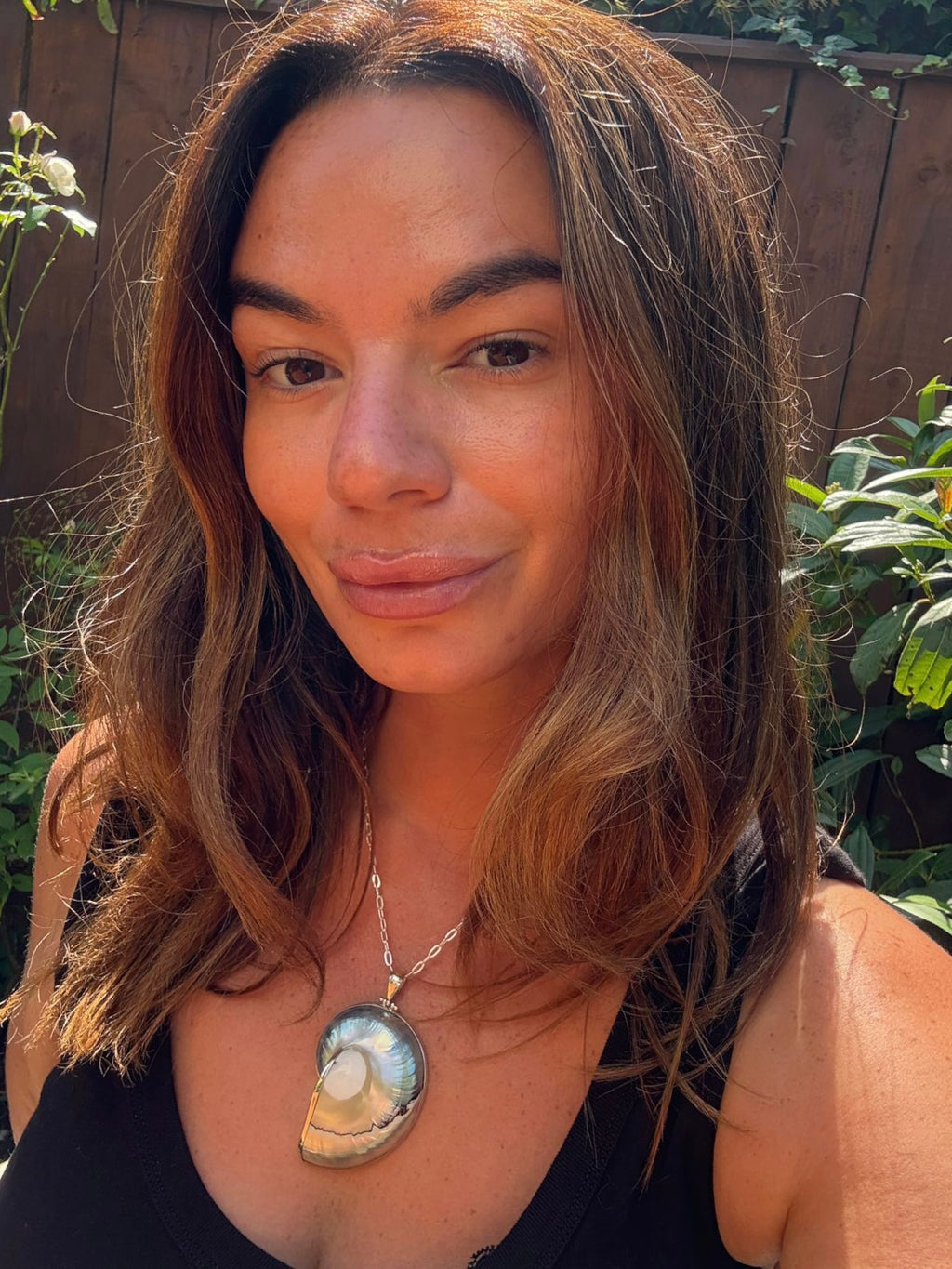 Natural Blue Solara Shell Necklace