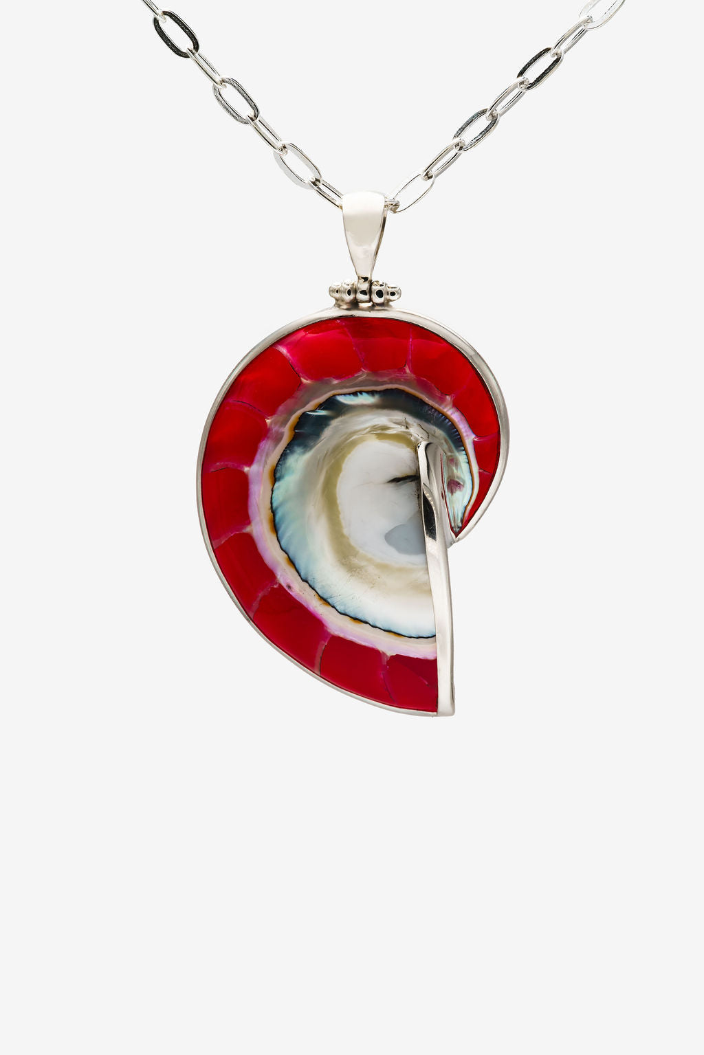 Red Solara Shell Necklace