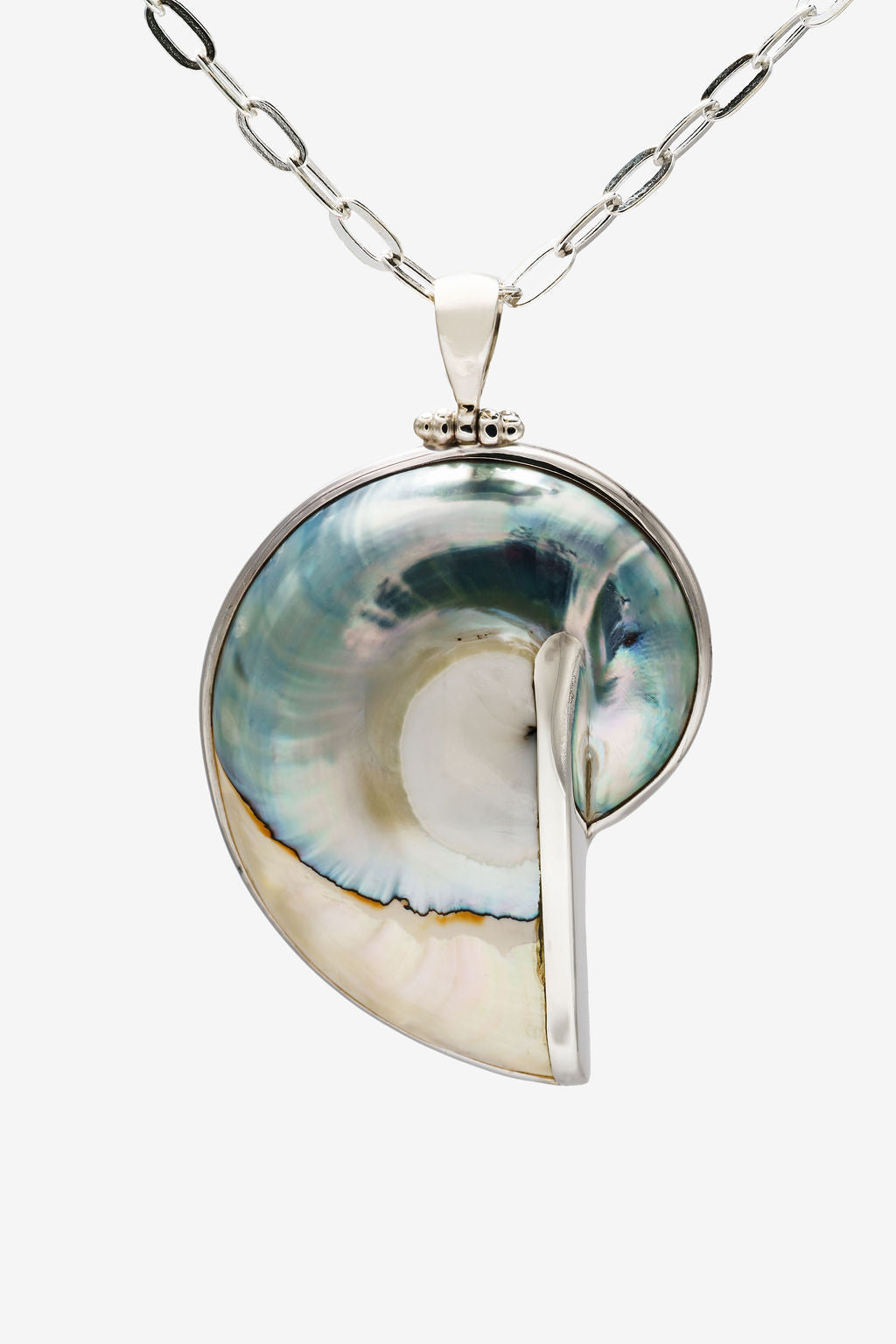 Natural Blue Solara Shell Necklace