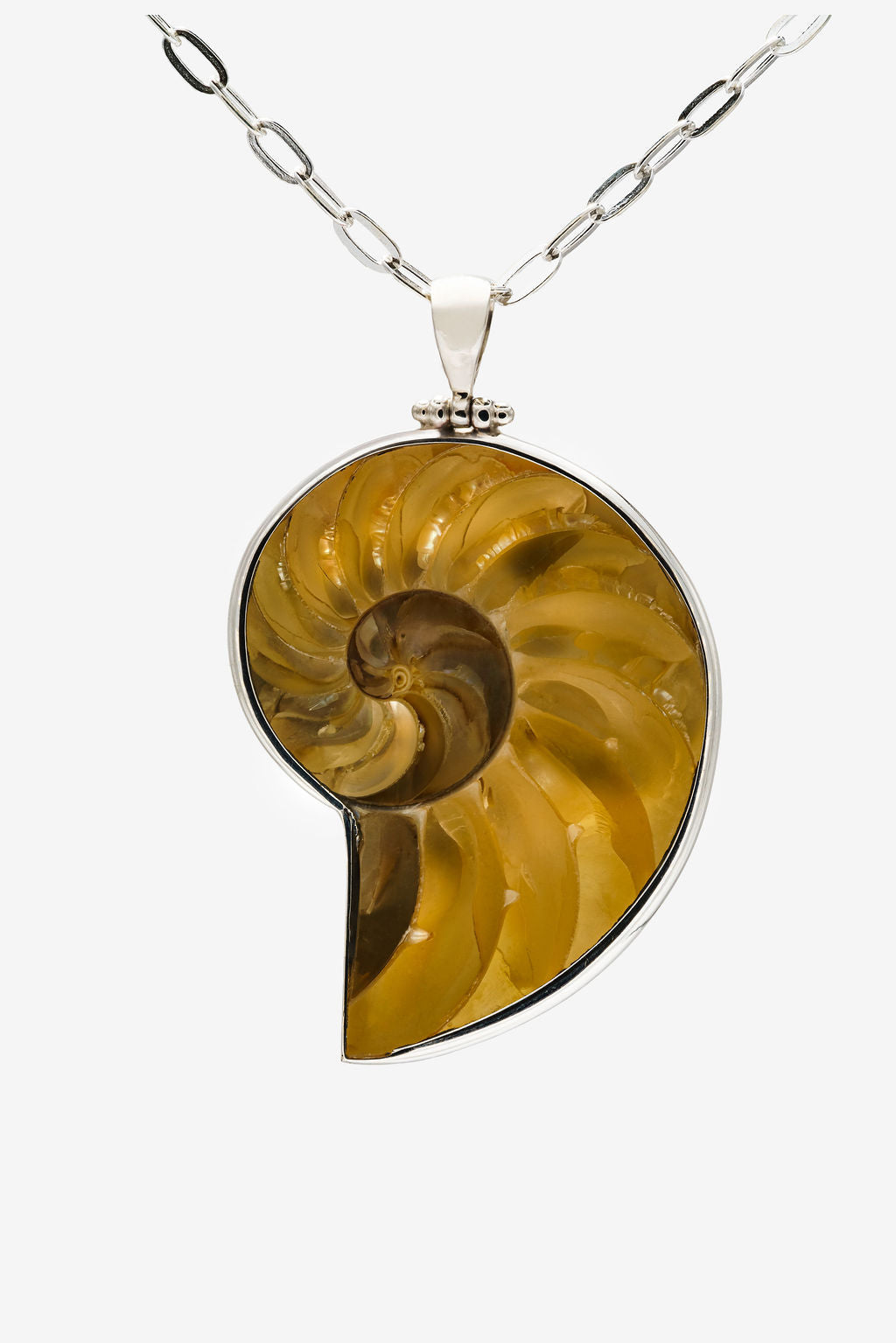 Natural Blue Solara Shell Necklace