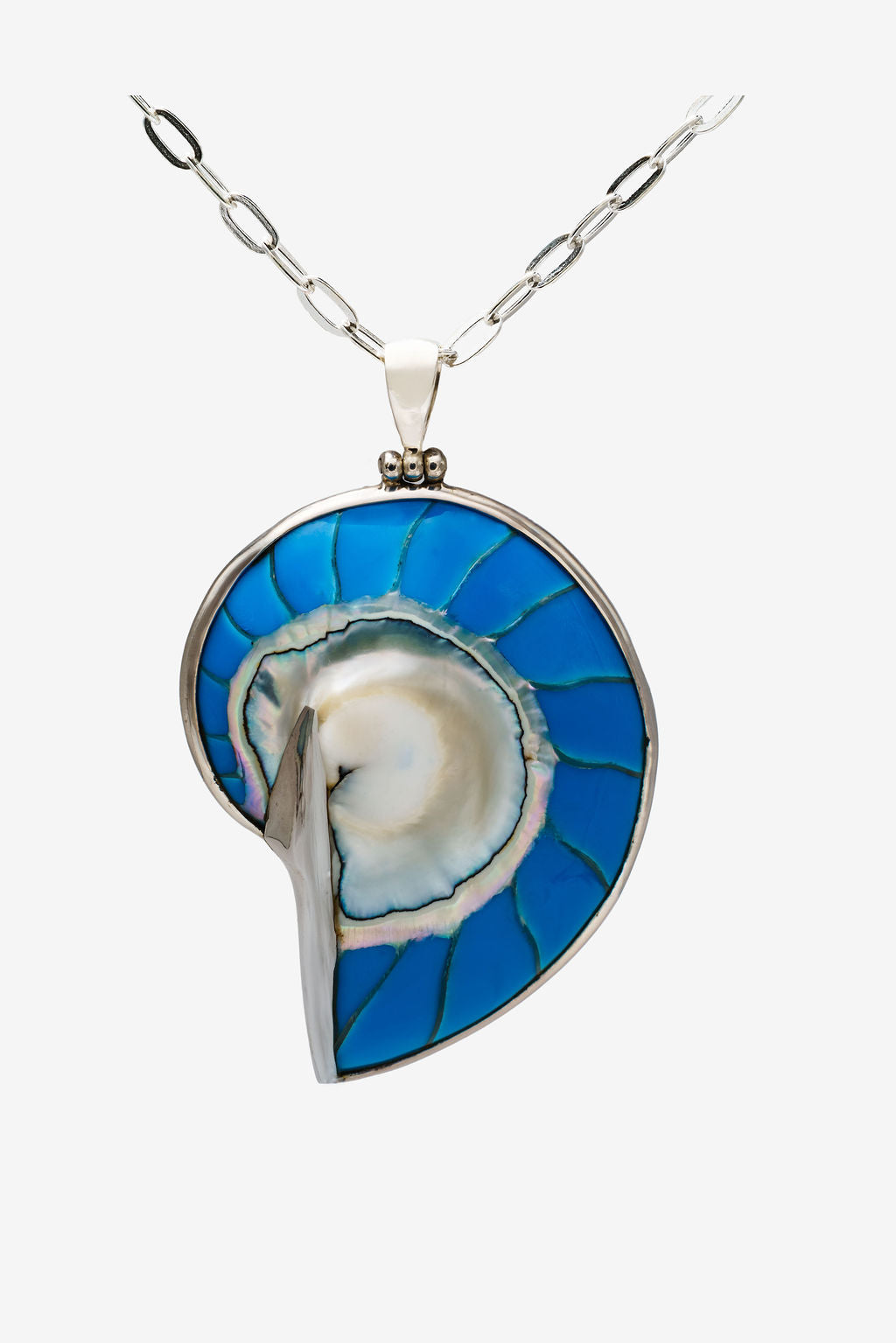 Blue Solara Shell Necklace