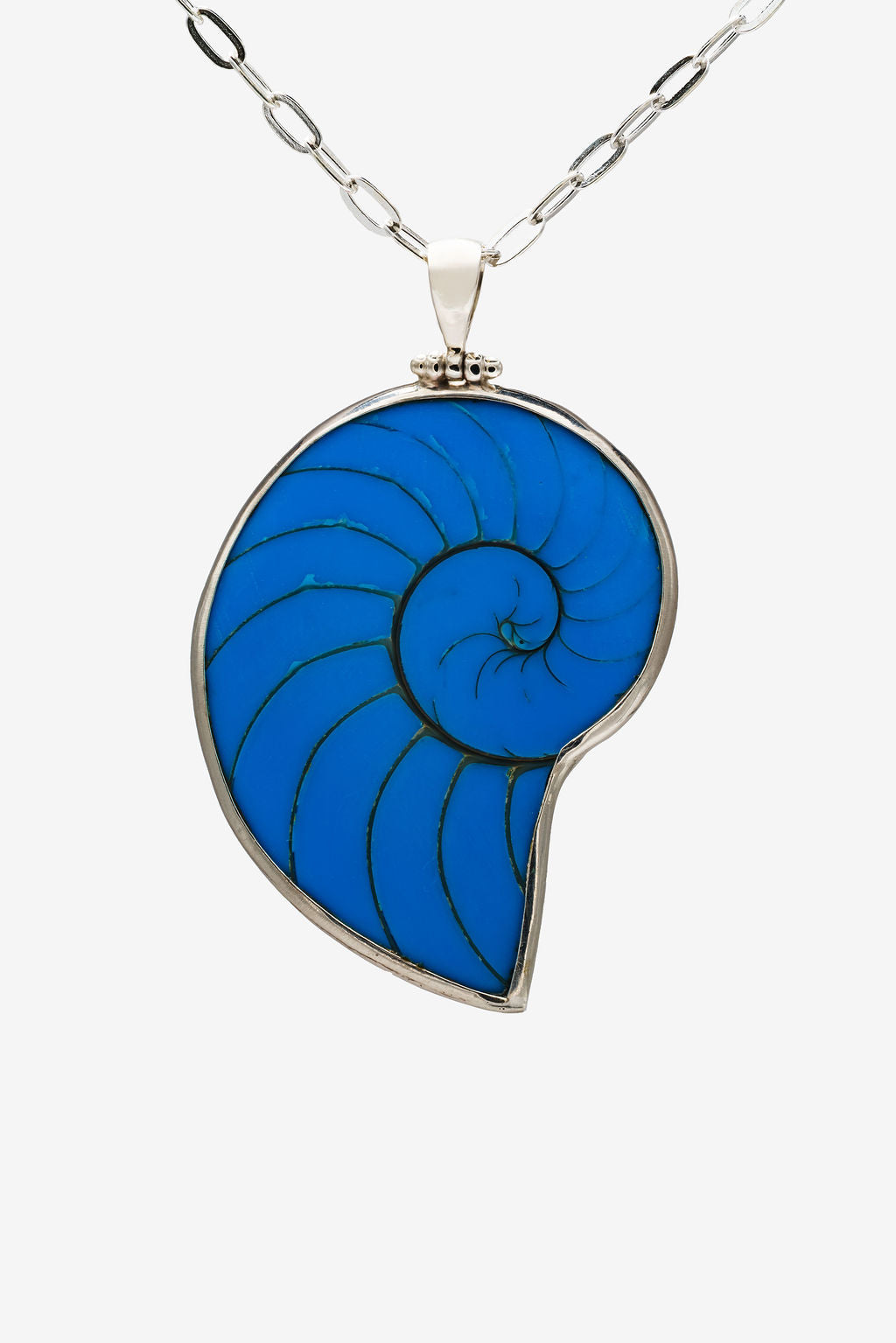 Blue Solara Shell Necklace