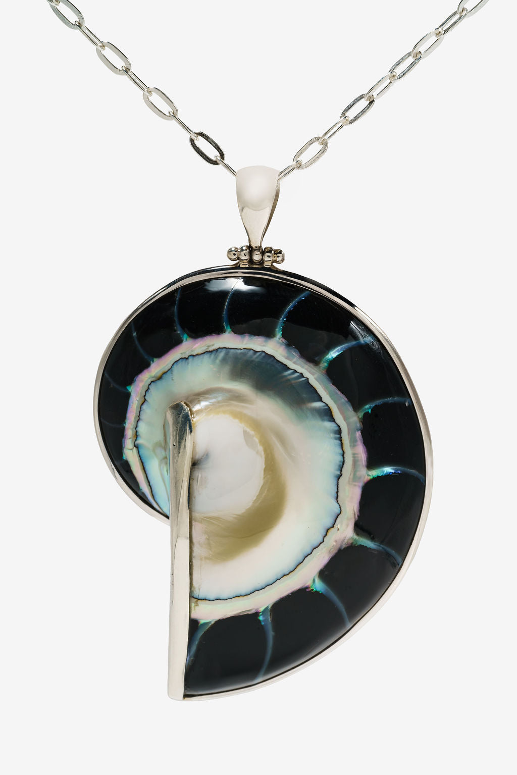 Black Solara Shell Necklace