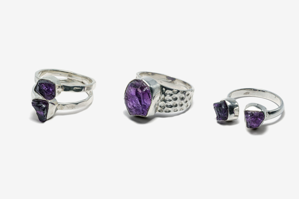 Amethyst Balance Ring