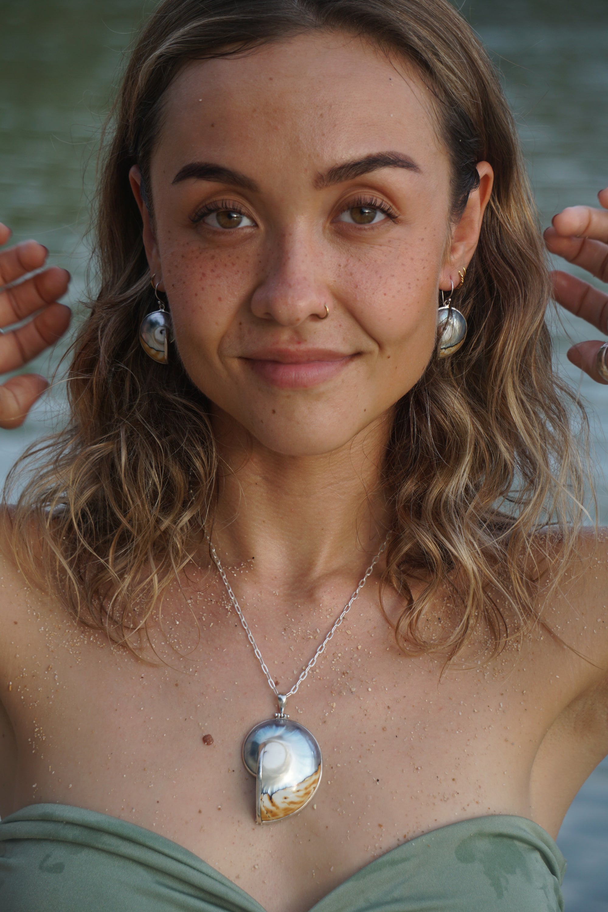 Natural Brown Solara Shell Necklace