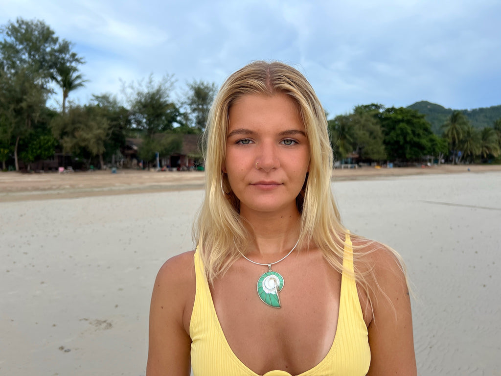 Turquoise Solara Shell Necklace