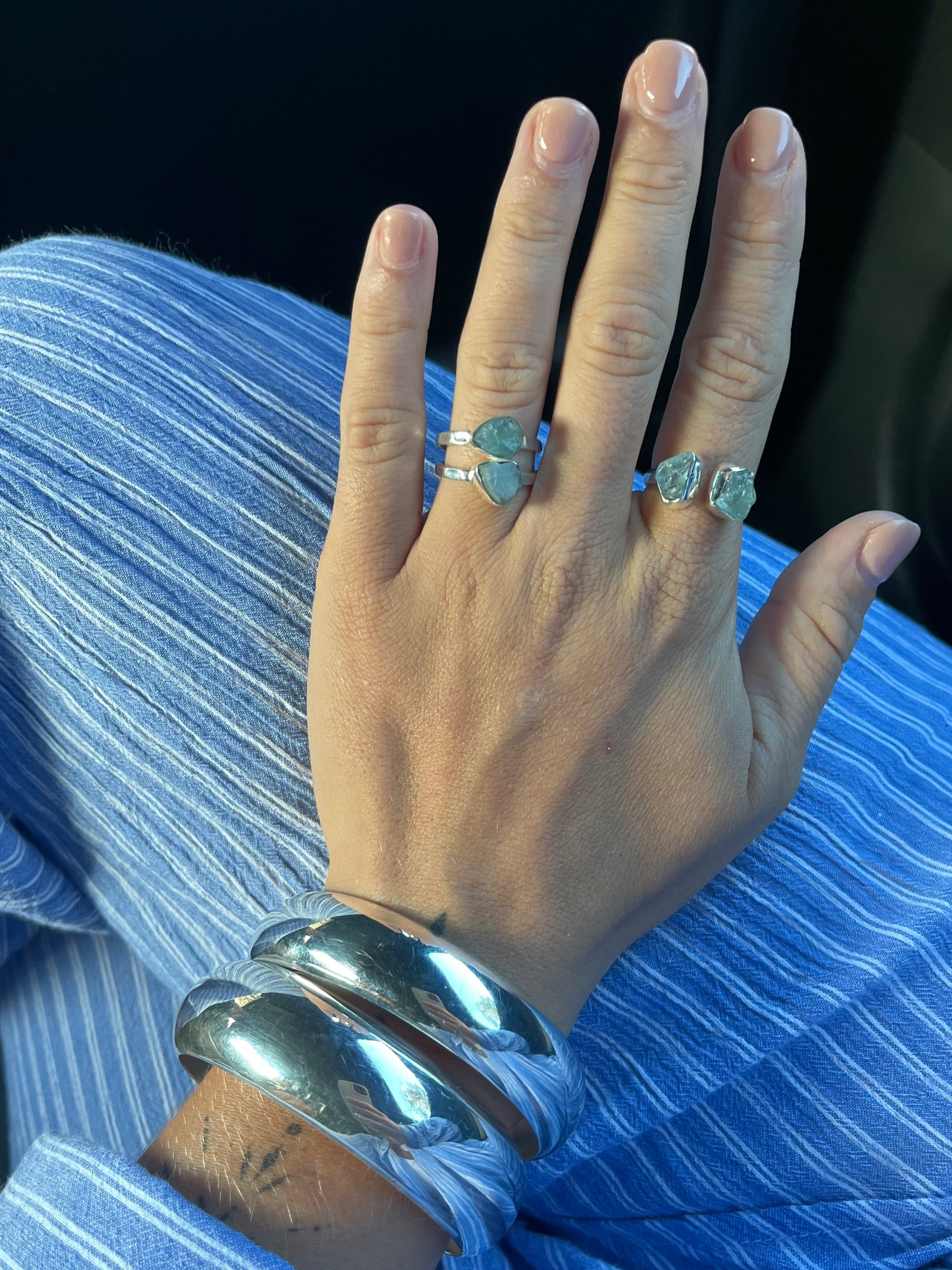 Aquamarine Balance Ring