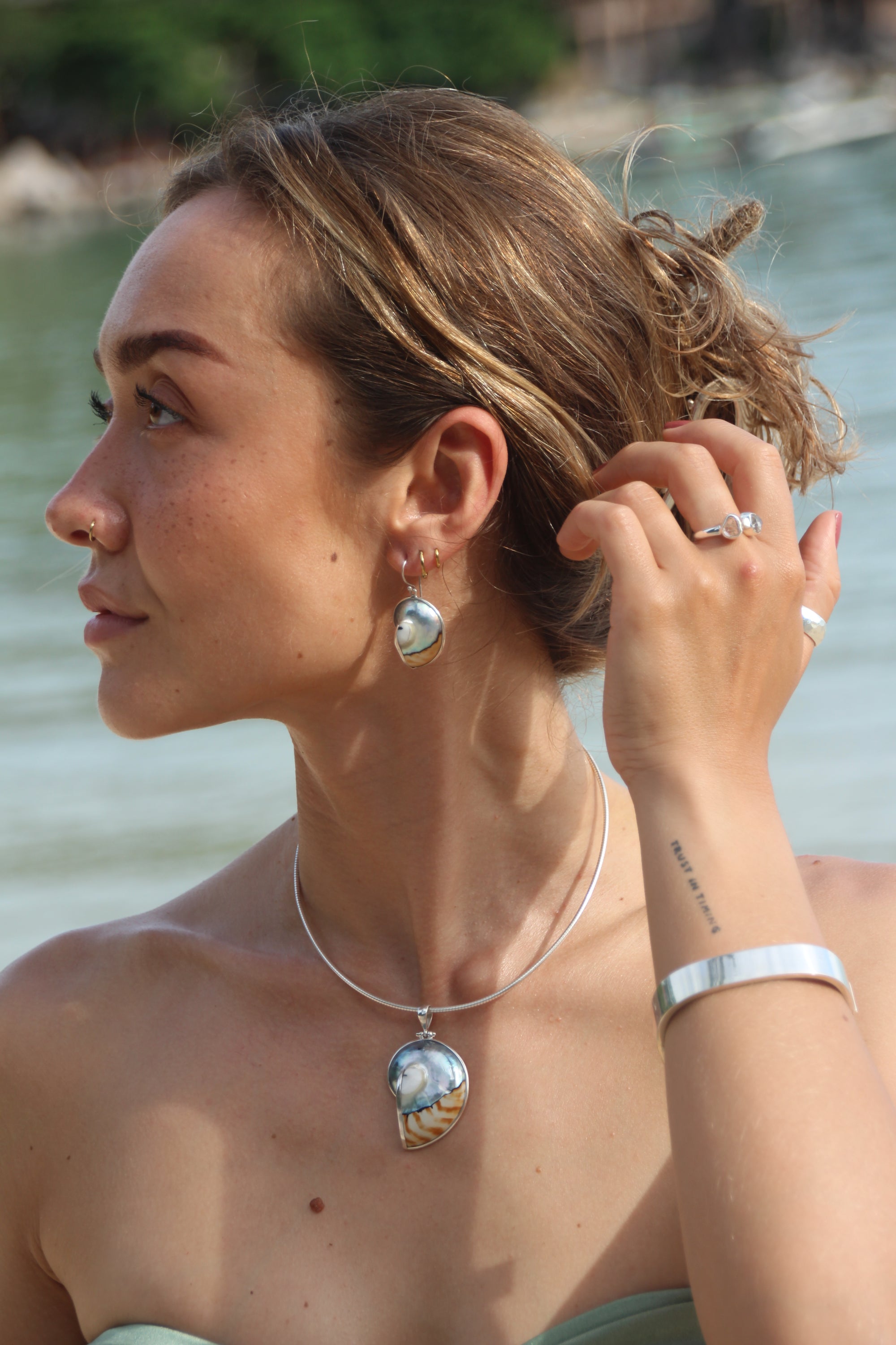 Natural Brown Solara Shell Necklace